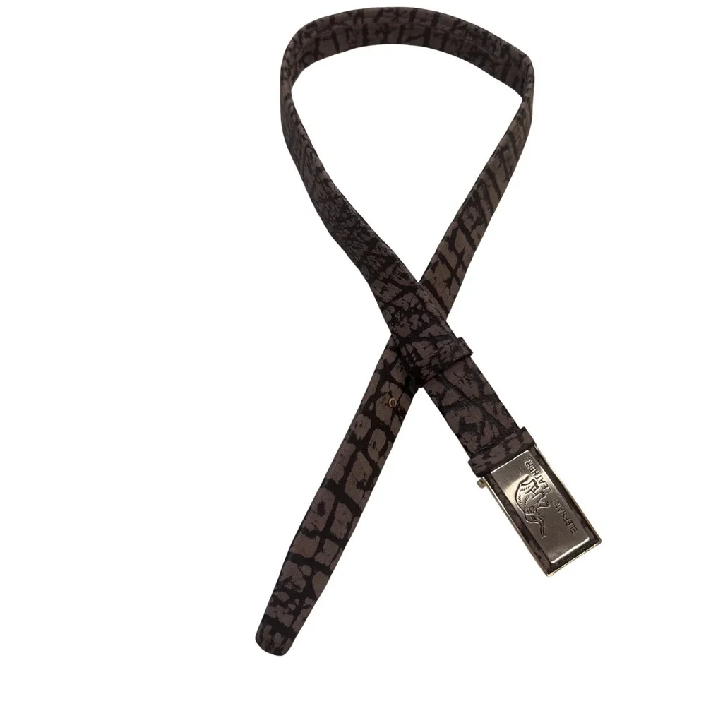 Elephant Leather Belt Mens Womens‎ Unique Exotic 30-32 Sm Buckle needs fixed